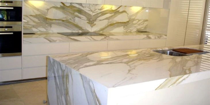 Calacatta Gold Marble worktop wall